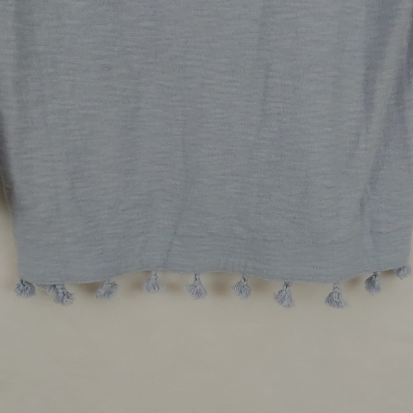 J Crew Blue Long Sleeve Tassels On Bottom Size XXS - Picture 5 of 5